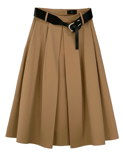 Withblack - WBLHeather Midi Rock - Dark Camel